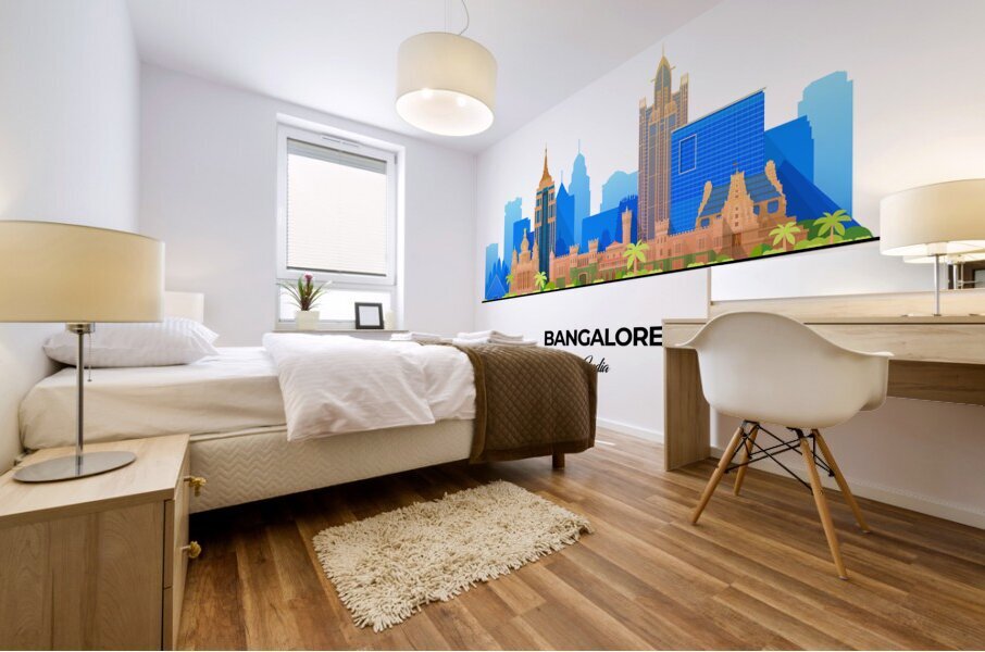Bangalore India City Skyline Print Mural print