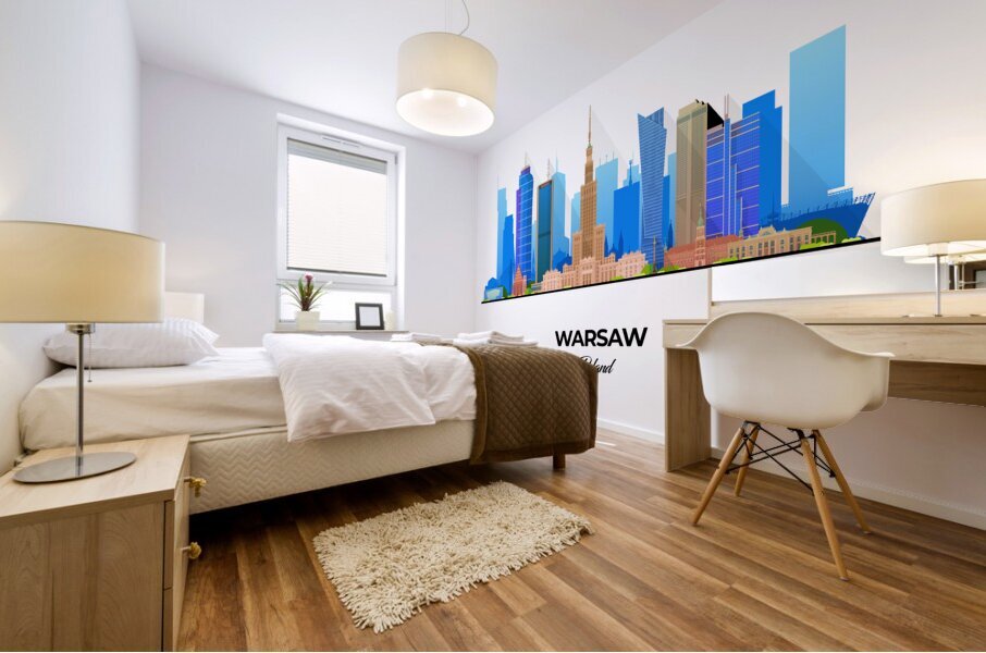 Warsaw Poland City Skyline Print Mural print