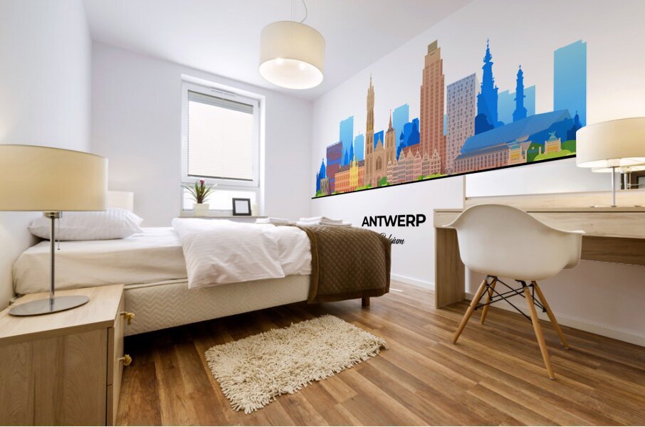 Antwerp Belgium City Skyline Print Mural print