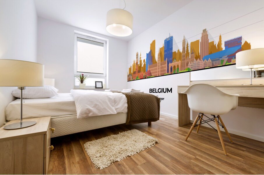 Belgium Skyline Print Mural print