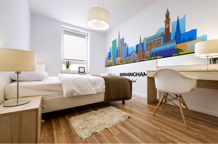 Birmingham England City Skyline Print Mural print