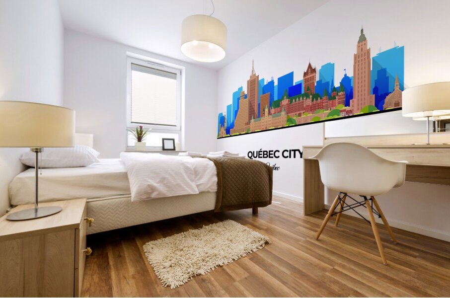 Quebec City Skyline Print Mural print