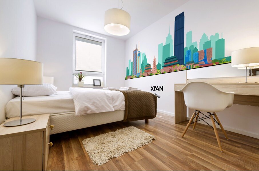 Xian China City Skyline Print Mural print