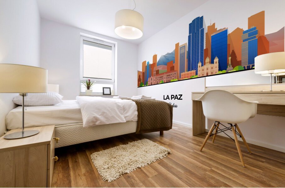 La Paz Bolivia City Skyline Print Mural print