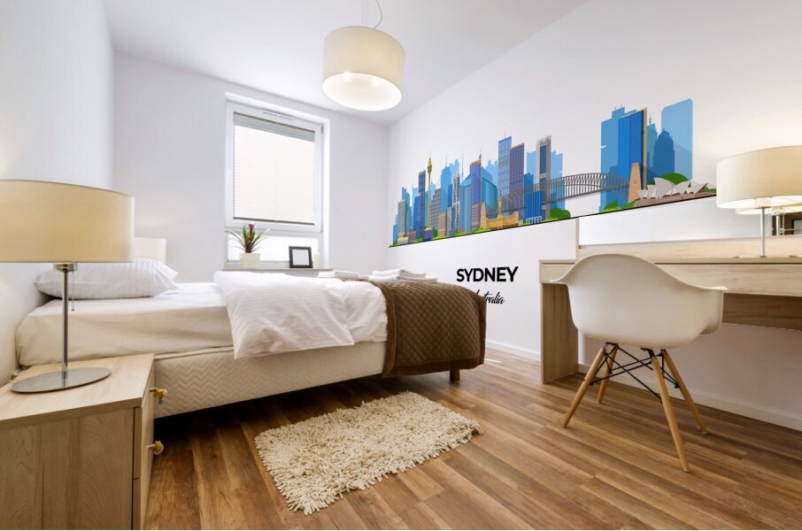 Sydney Australia City Skyline Print Mural print