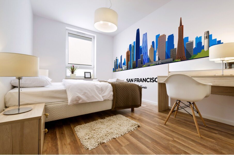 San Francisco California City Skyline Print Mural print