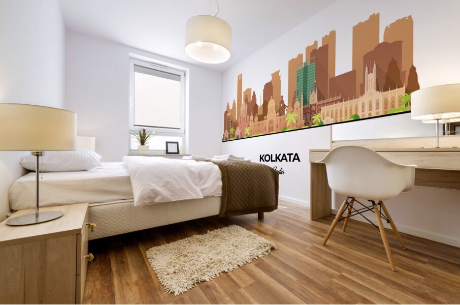 Kolkata India City Skyline Print Mural print