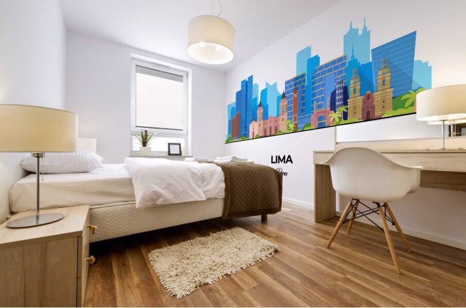 Lima Peru City Skyline Print Mural print
