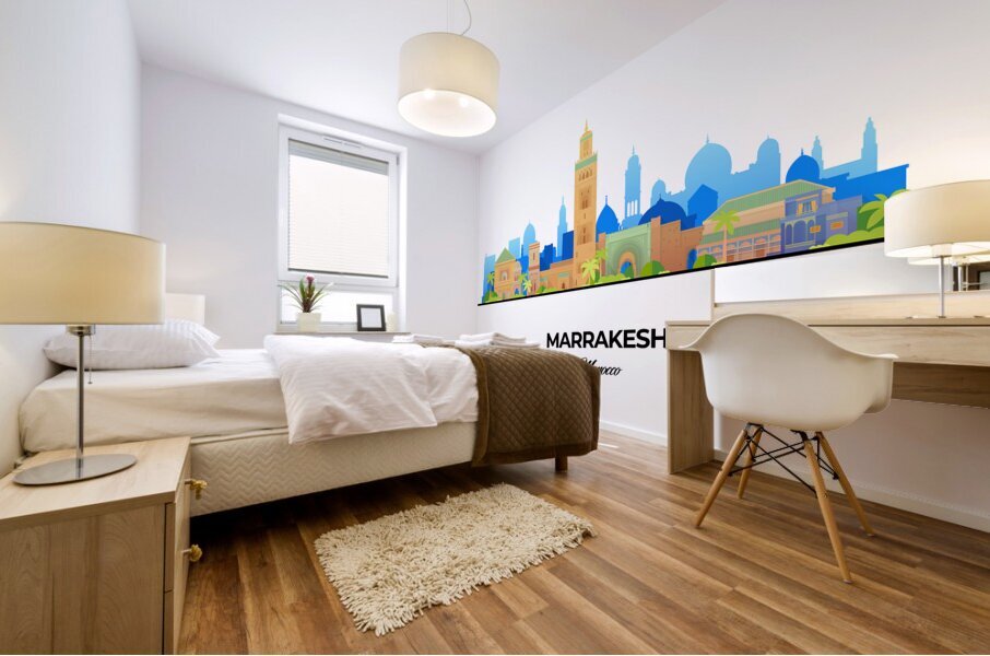 Marrakesh Morocco City Skyline Print Mural print