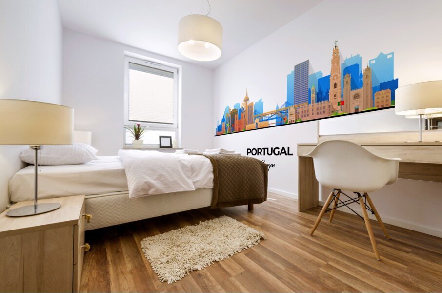 Portugal Skyline Print Mural print