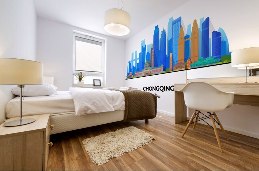 Chongqing China City Skyline Print Mural print