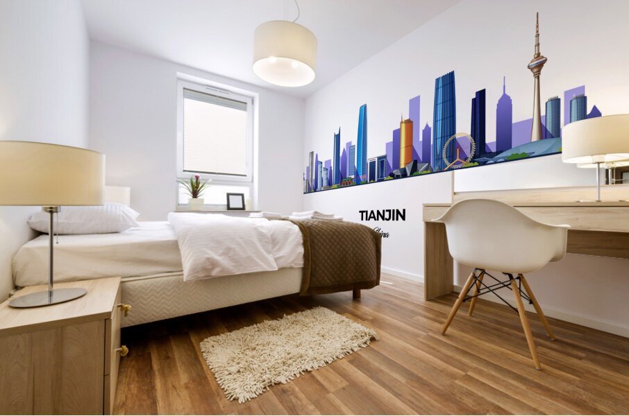 Tianjin China City Skyline Print Mural print