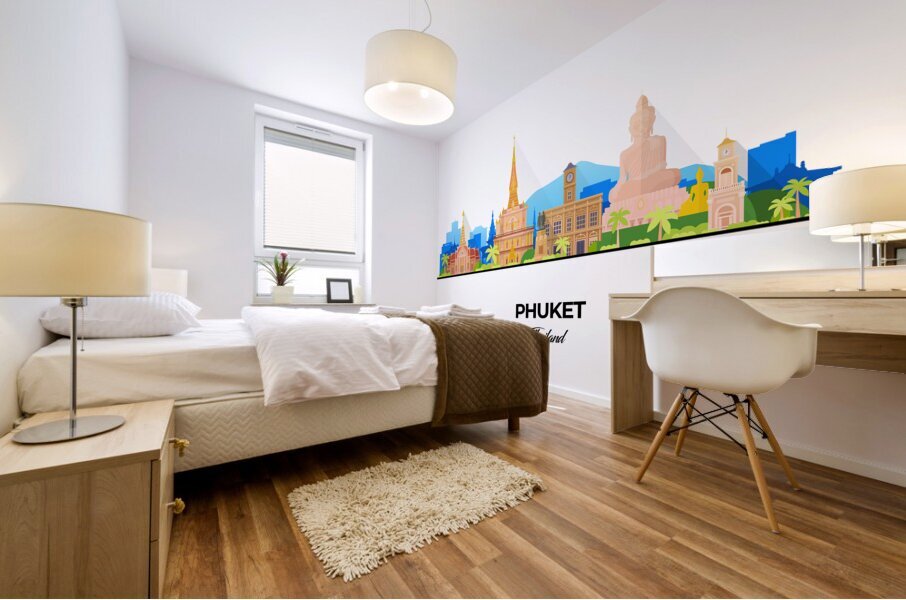 Phuket Thailand City Skyline Print Mural print