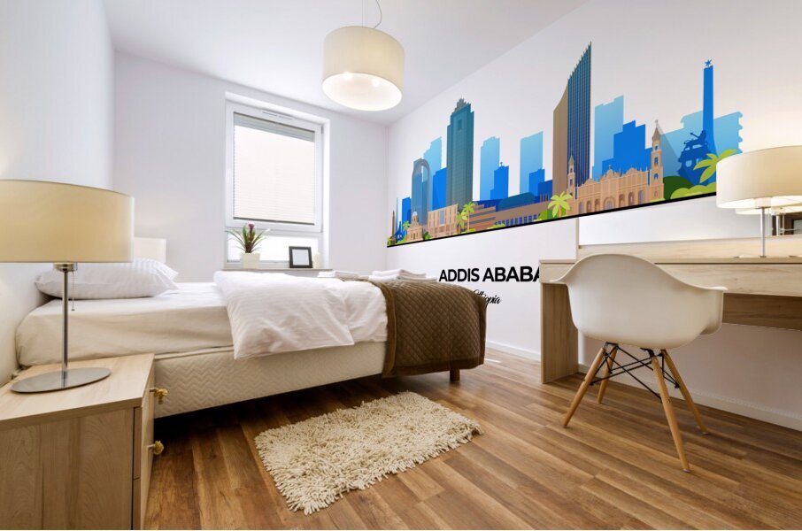 Addis Ababa Ethiopia City Skyline Print Mural print