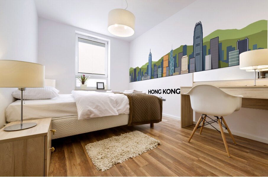 Hong Kong China City Skyline Print Mural print