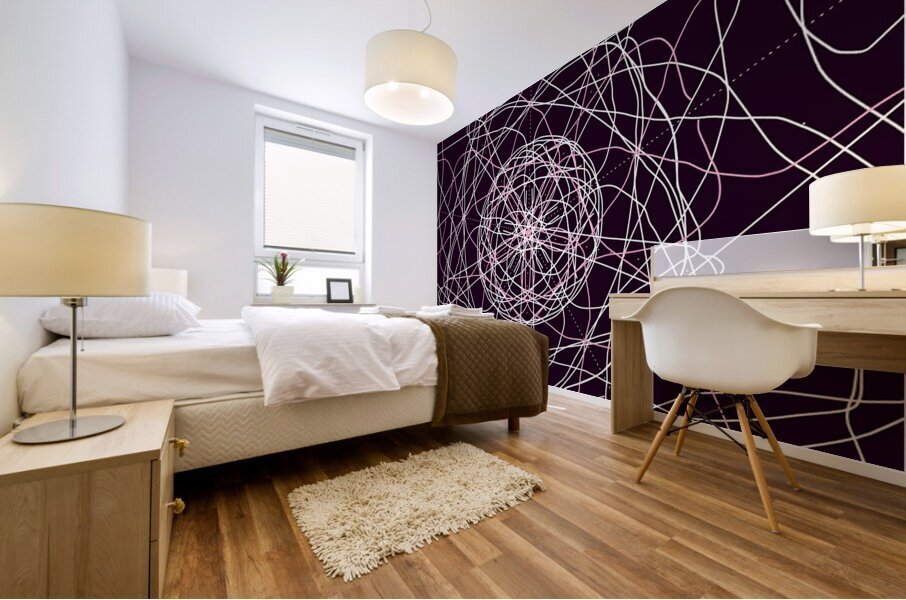 ball of lines Mural print
