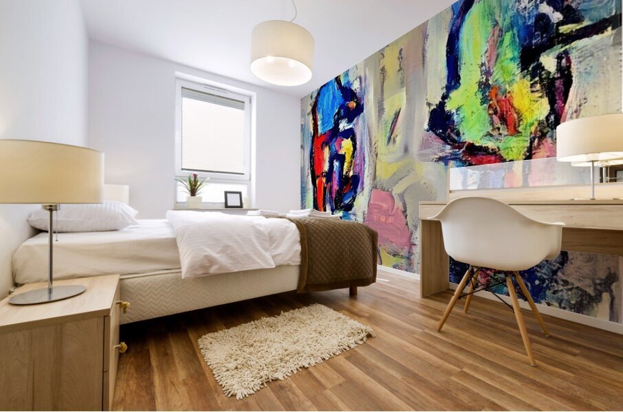 saterday morning ride Mural print