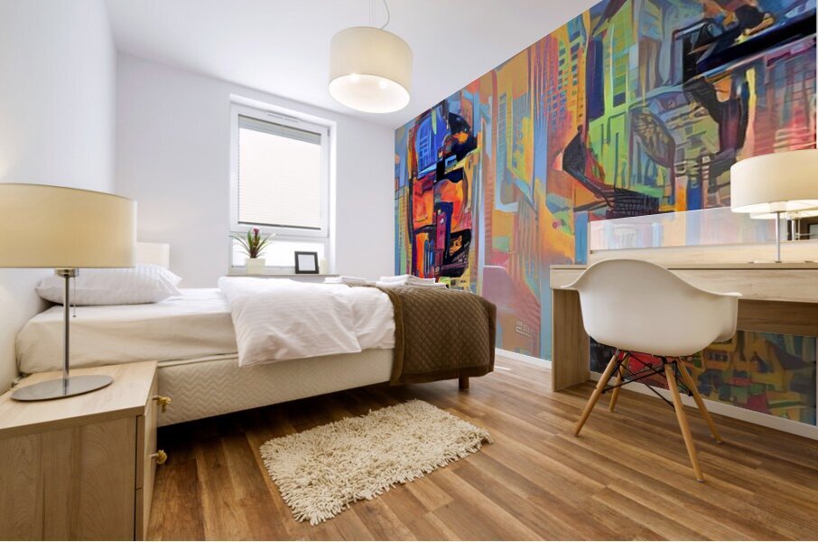 urban space ride Mural print