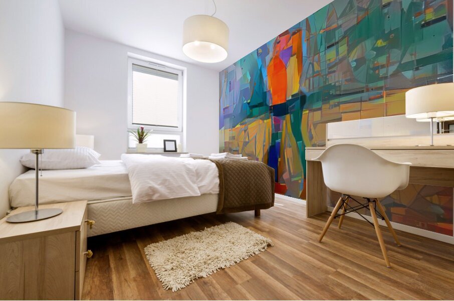 kissing partners Mural print