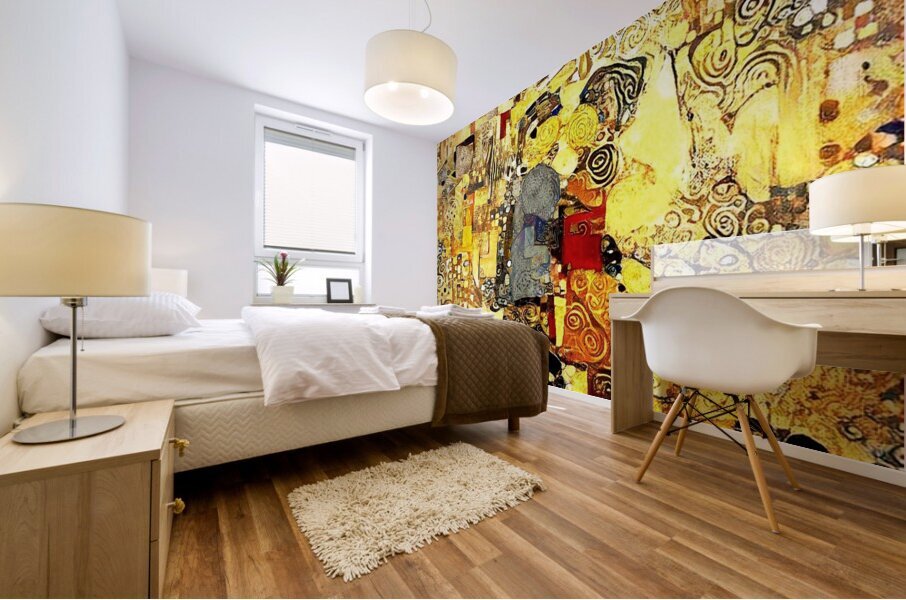 dancing in gold Mural print