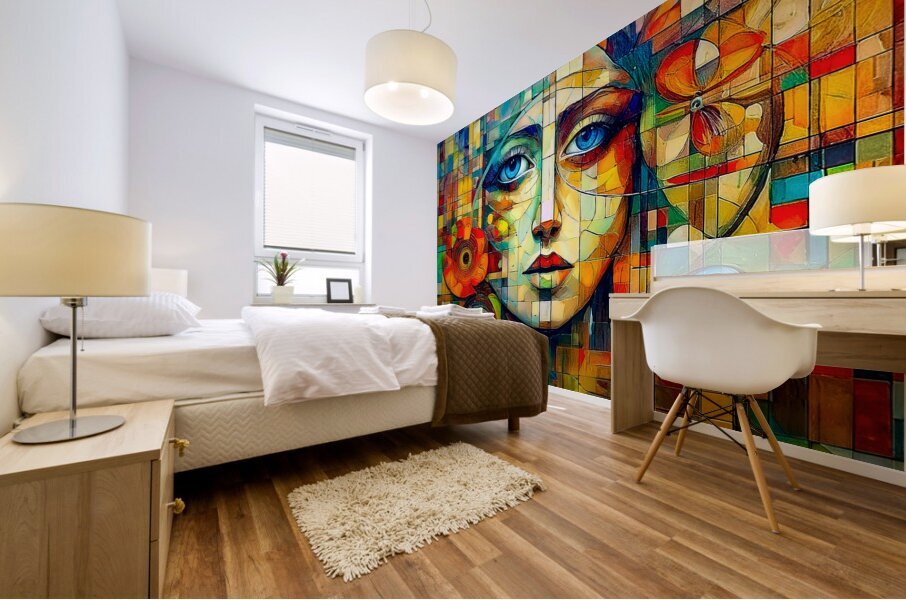 Abstract of a woman 6 Mural print