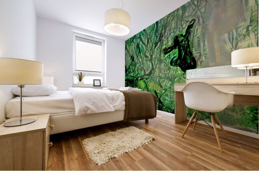 jungle green Mural print
