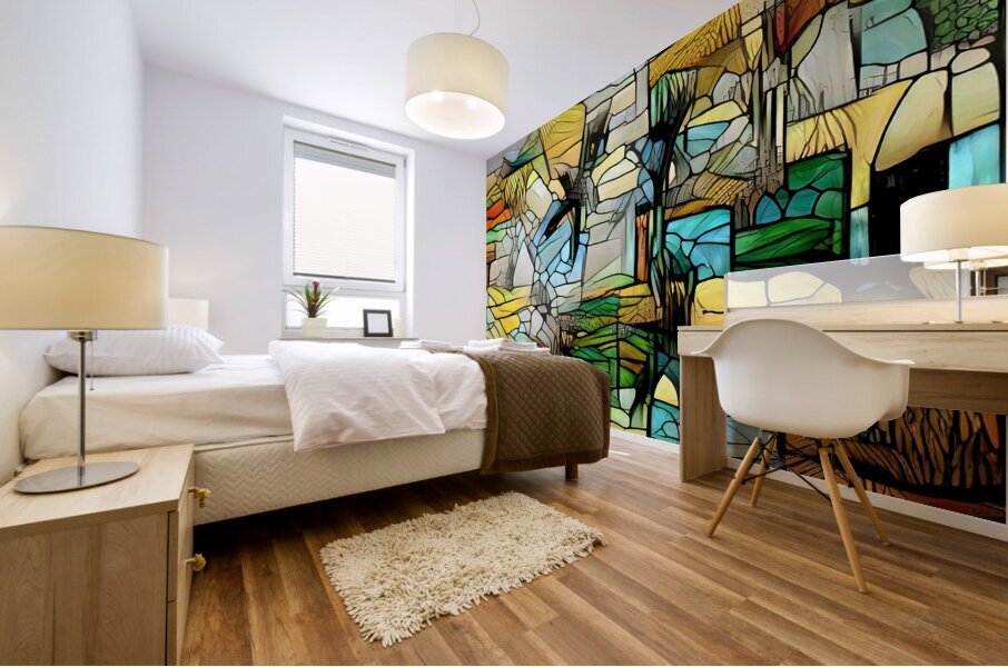 Men Stained glass Mural print