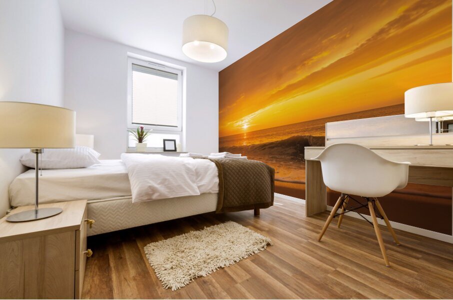 Dewey Beach Sunrise Beach Ocean and Sky Mural print