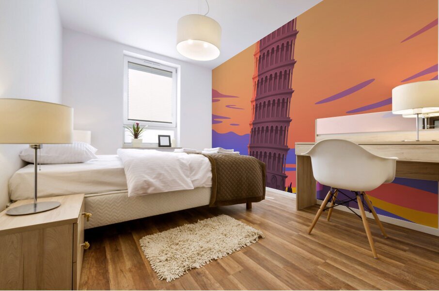Tower of Pisa Travel Print Mural print