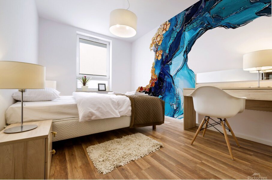 Elysian Waves - The Golden Symphony Mural print