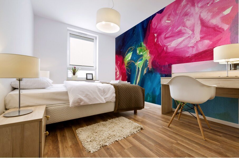 Two Sweet Roses Mural print