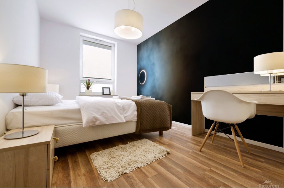 Celestial Circle of Protection – Ring of Fire Eclipse Over Easter Island Mural print