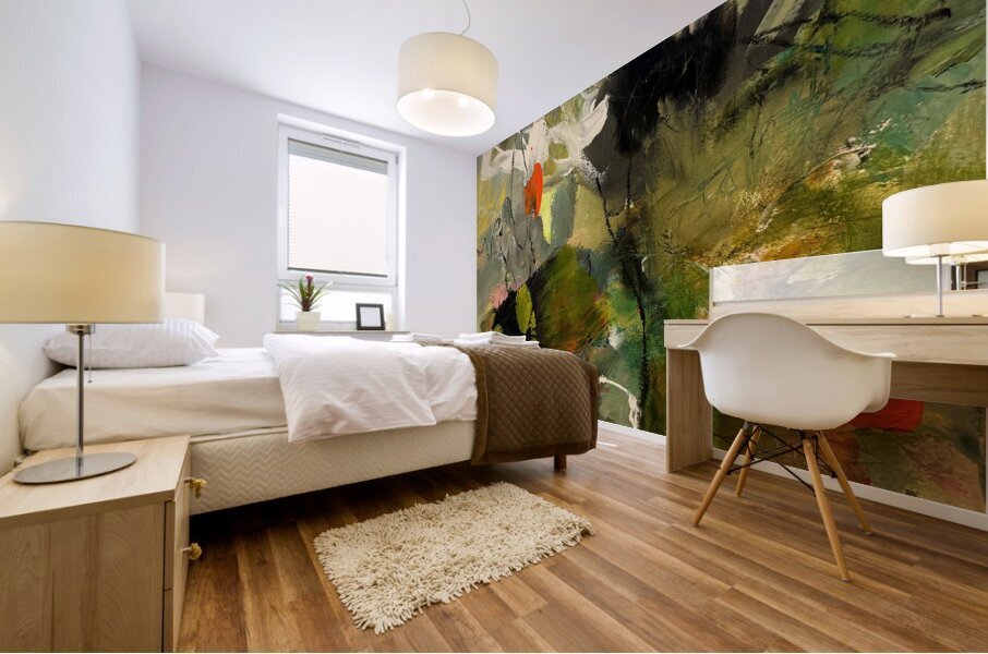 Subtle in Green Mural print