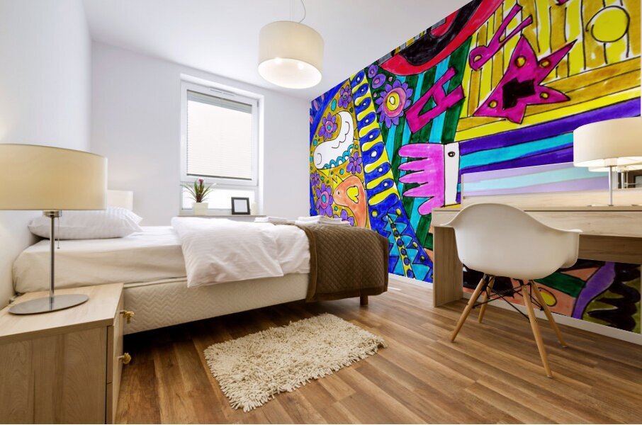 Abstract Doodle Art Creativity Mural print