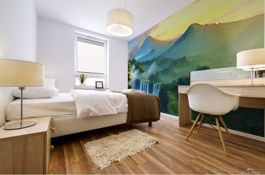 East Java landscape art16k2 Mural print