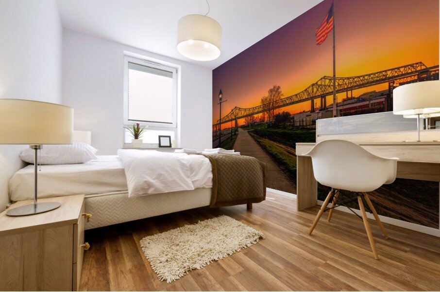 New Orleans Algiers Point Levee Mural print