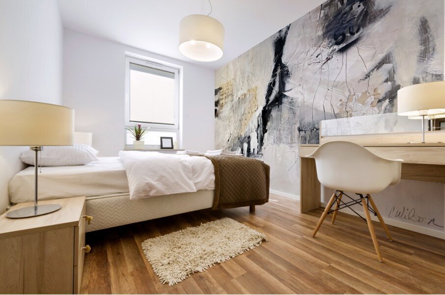 Walking to Work Mural print