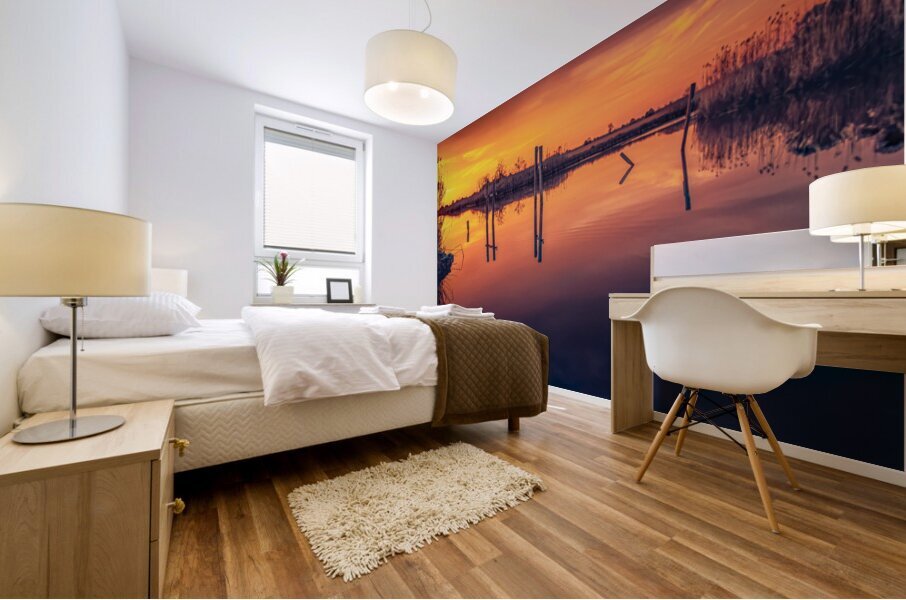 Lake Pontchartrain Bayou Bonfouca Sunset  Mural print