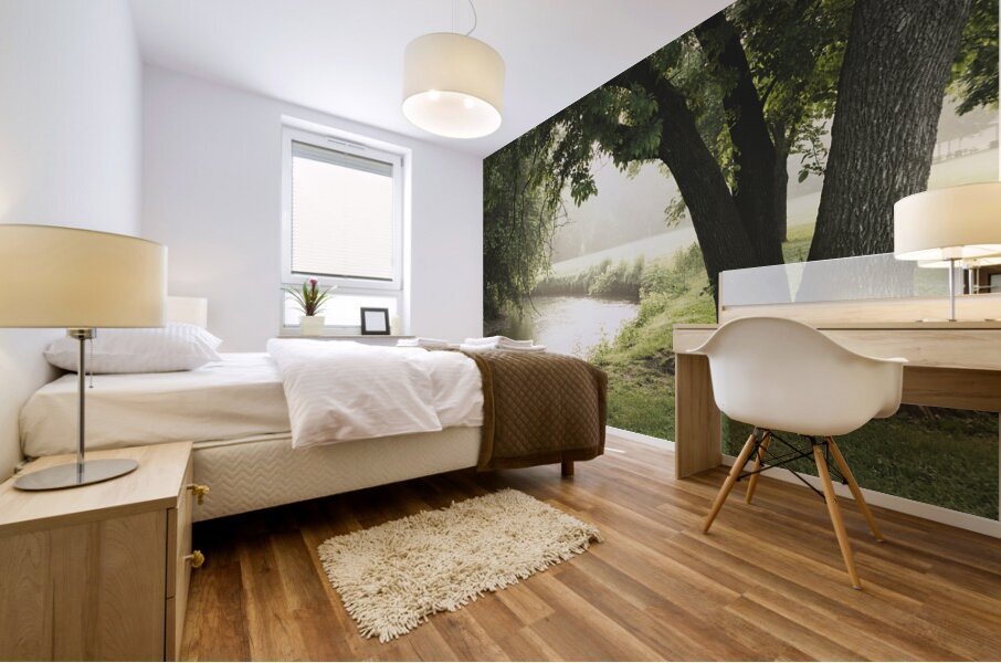 Sunrise on the Rivers Bend Mural print