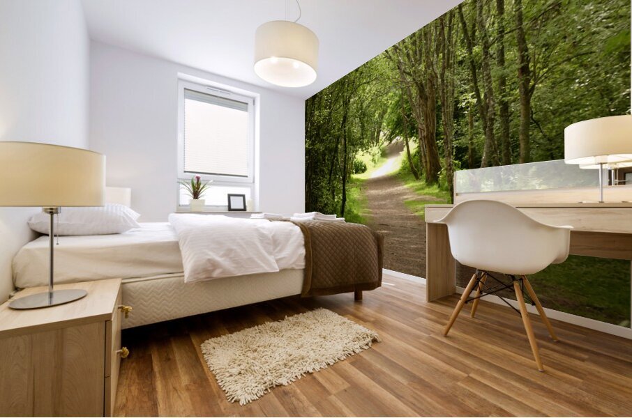 Impressionistic Nature Path Through the Scottish Highlands Mural print