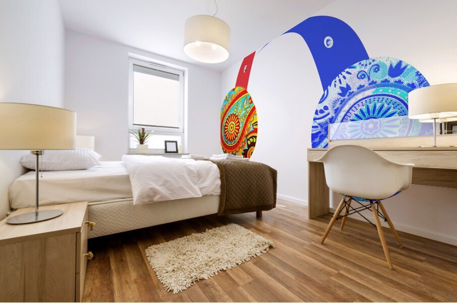 A Dance of Colorful Souls Mural print