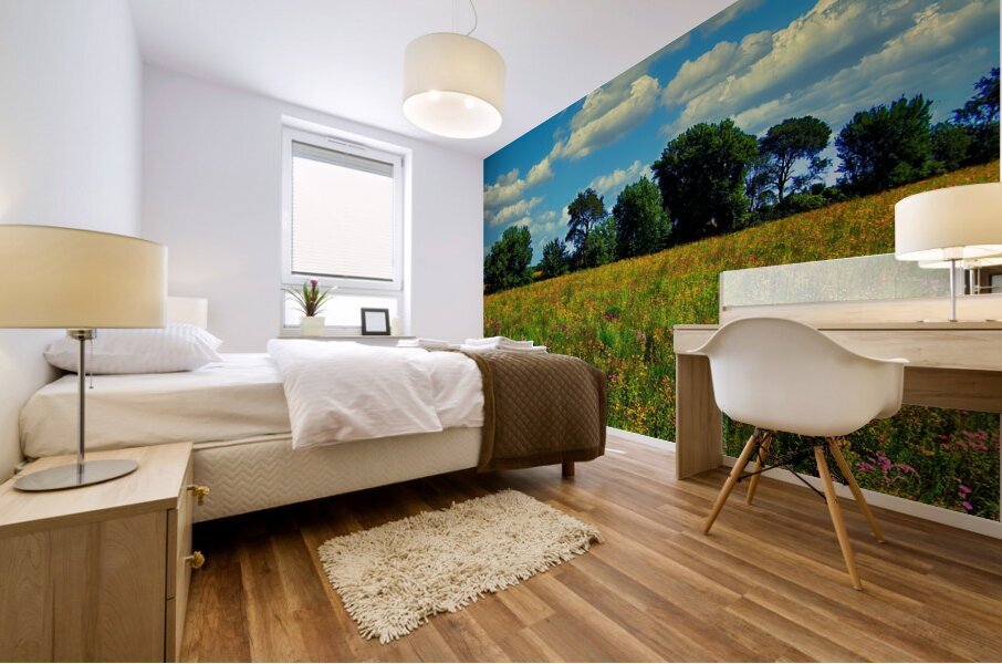 Wild Flower Field of Dreams Mural print