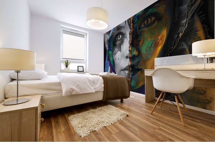 Duality of Fantasy and Reality Mural print