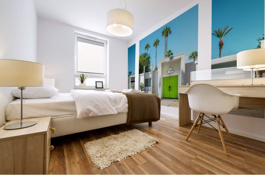 Palm Springs colorful doors collage Mural print