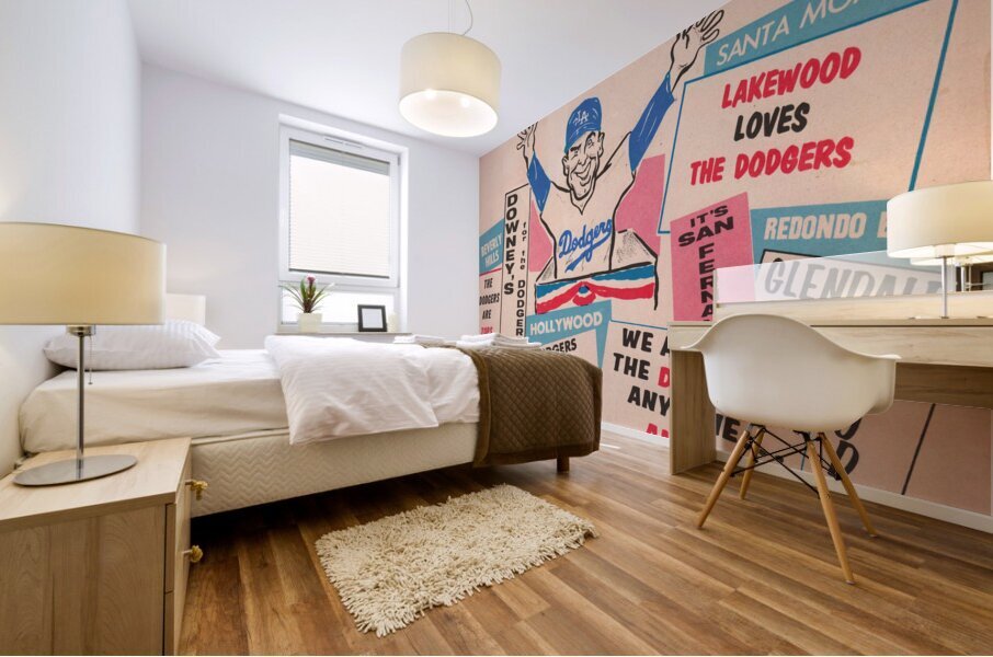 1964 LA Dodgers Art Remix Mural print