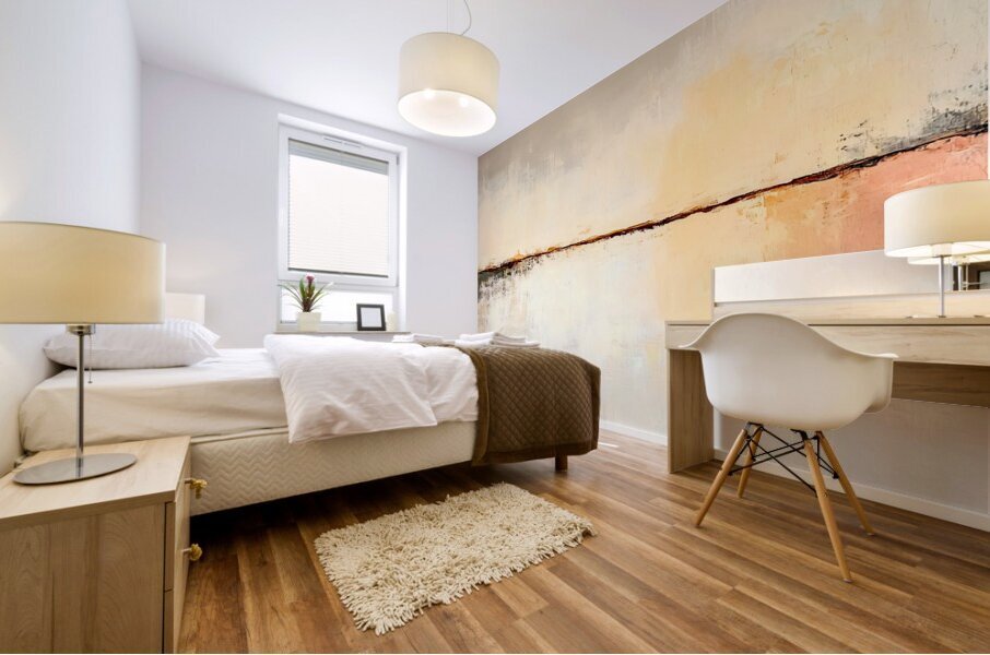 Neutral Abstract Horizon Mural print