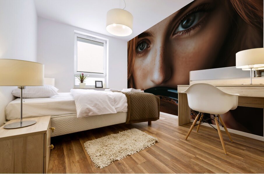 Cozy Coffee Moment Portrait Mural print