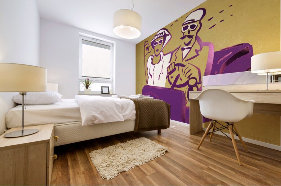 1940s Washington Husky Gameday Drive Mural print