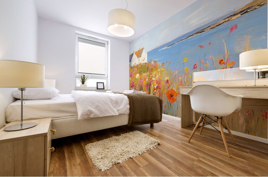 Holiday Cottage Somewhere on the Coast Mural print