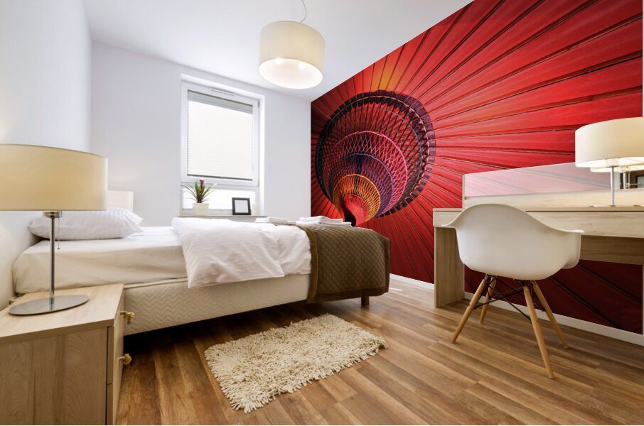 Wagasa - Japanese red umbrella Mural print